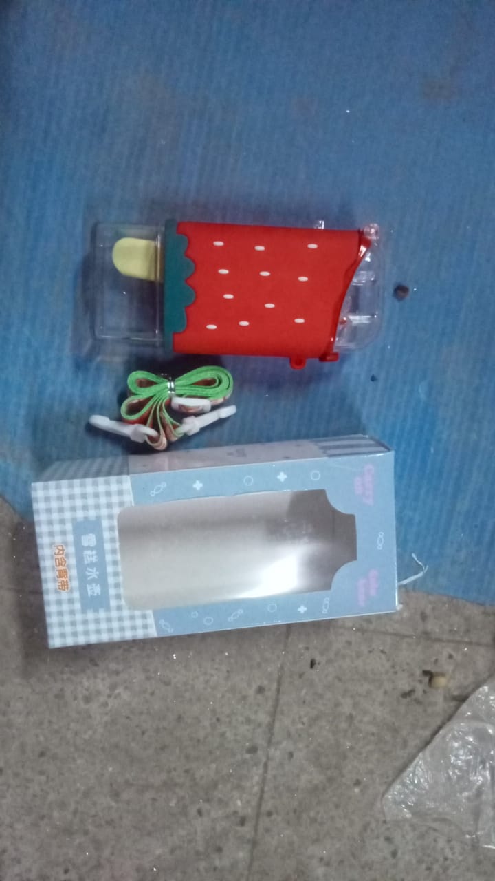 12555 Portable Cute Water Bottle for Kids, Unique Ice Cream Shape water cup, Popsicle Shaped Plastic Kettle with Straw, Adjustable Shoulder Strap, BPA free, Leakproof (300 ML) 12555 Portable Cute Water Bottle for Kids, Unique Ice Cream Shape water cup, Popsicle Shaped Plastic Kettle with Straw, Adjustable Shoulder Strap, BPA free, Leakproof (300 ML)